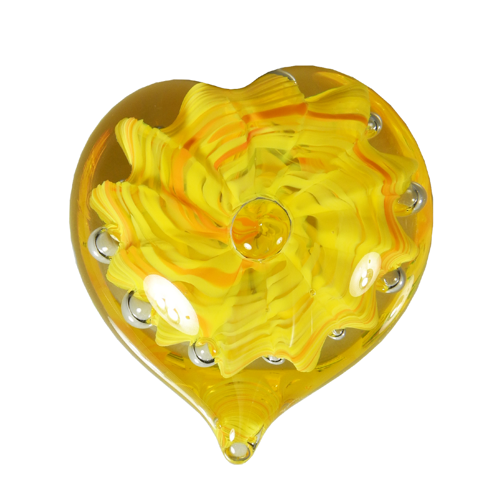Bubble Heart - Glass Art - Kingston Glass Studio - Blown Glass - Glass Blowing