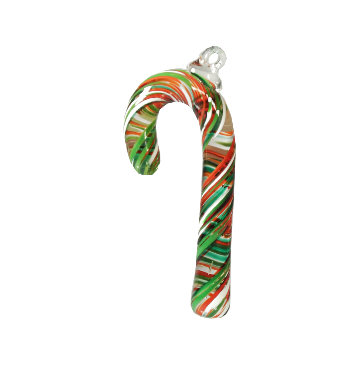 Candy Cane Ornament - Glass Art - Kingston Glass Studio - Blown Glass - Glass Blowing